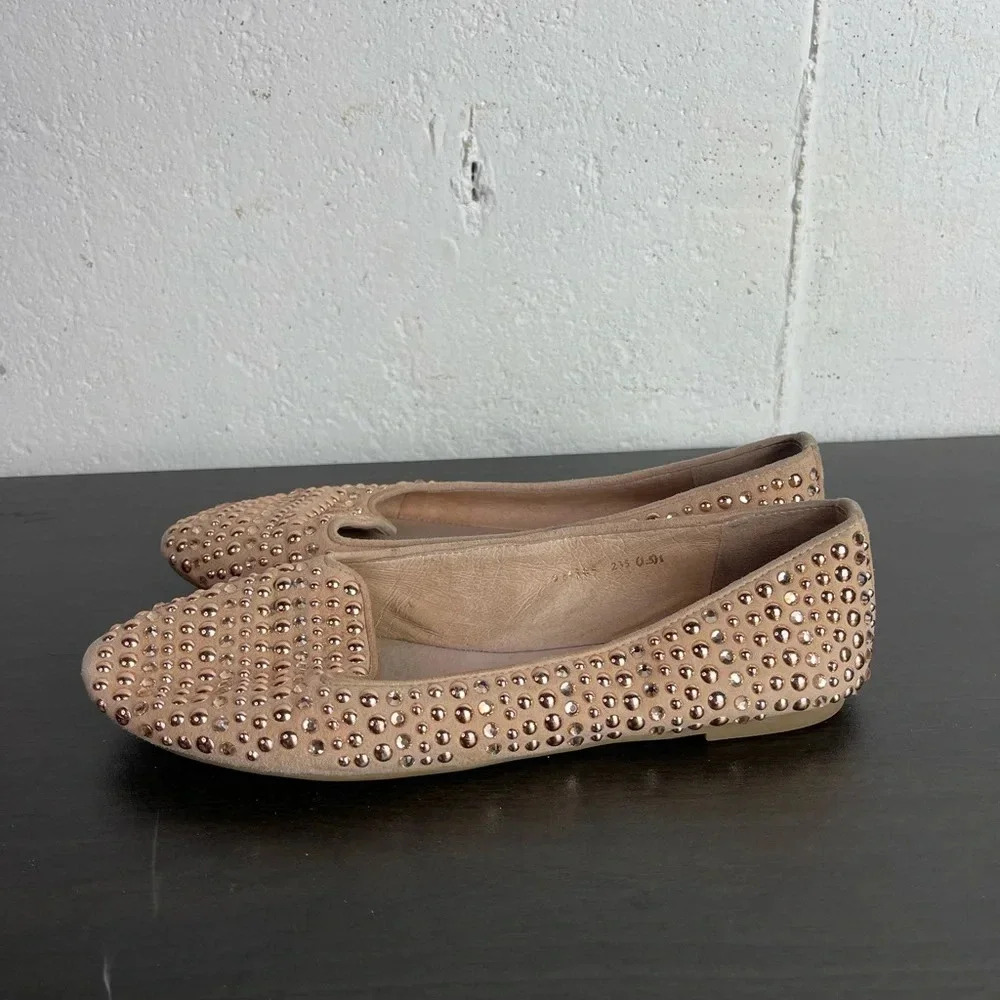 Staccato rose gold flats size 6